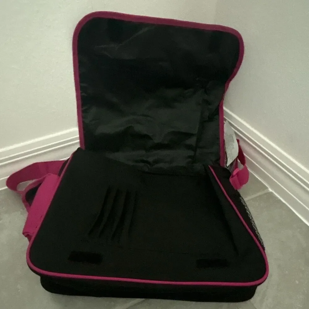 Disney Fairies Tinker Bell Medium Shoulder Bag Black/Pink New tag size 14 x 12”